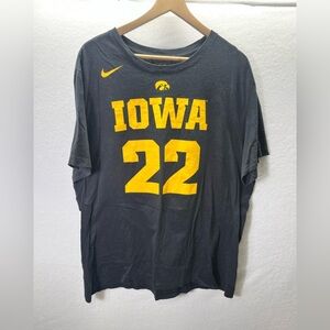 Caitlin Clark Iowa Hawkeyes Nike T shirt Men’s XXL Black WNBA Basketball 2304